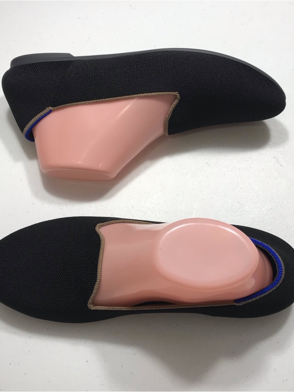 Rothy's Black Knit Slip-On Loafers with Tan Trim Size 9.5 SB- - Picture 8 of 10